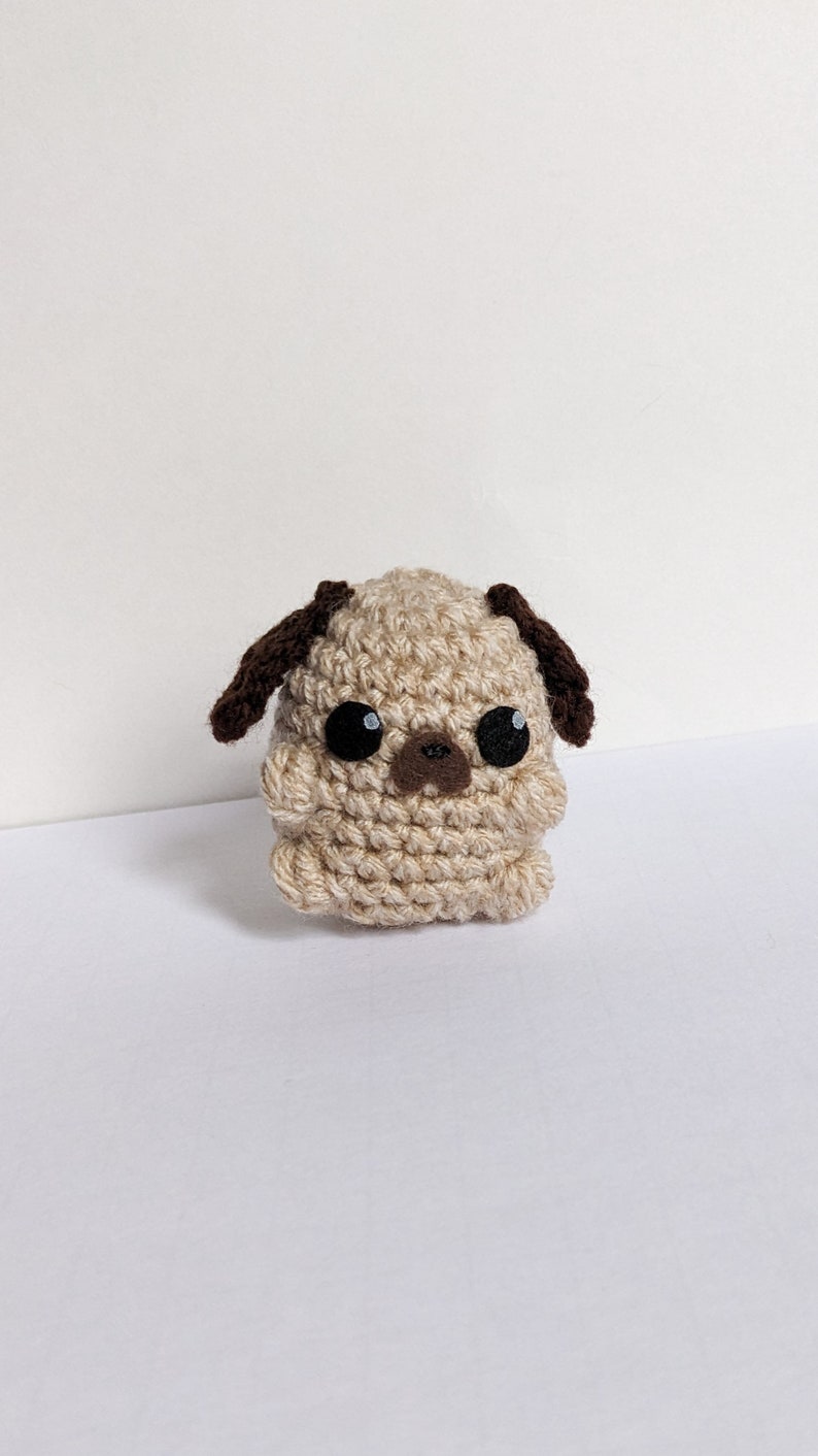 Baby Biscuit the Pug Amigurumi Dog Plush image 2