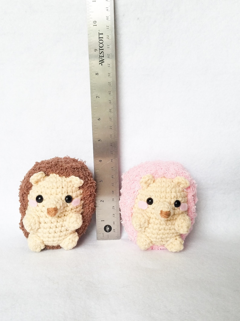 Snacking Hedgehog Crochet Amigurumi Hedgie Cute Critter Plush Made to Order image 5