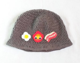 Crochet Bucket Hat Fire Demon n' Breakfast  - Made to Order