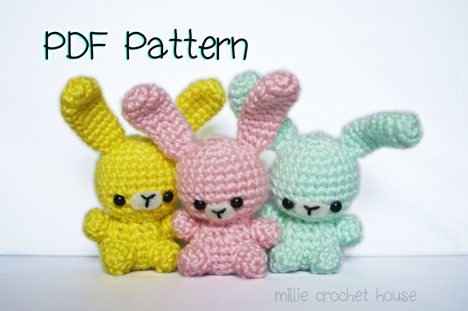 Jelly Bean Bunny Crochet Pattern Amigurumi Bunny Pattern Etsy