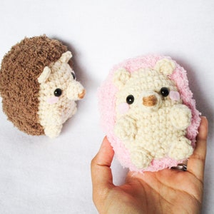 Snacking Hedgehog Crochet Amigurumi Hedgie Cute Critter Plush Made to Order image 6