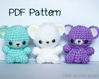 Teeny Tot Bears Crochet Pattern, Amigurumi Bear Pattern, Crochet Tutorial