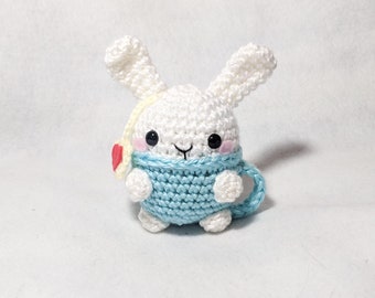 Oolong the Teacup Crochet Bunny Plush Stuffy