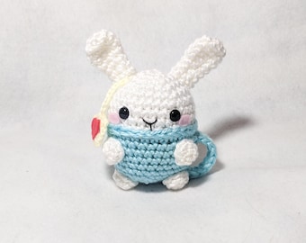 Oolong the Teacup Crochet Bunny Plush Stuffy