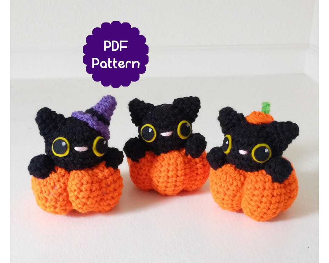 Pumpkin Cats Crochet Pattern - Etsy