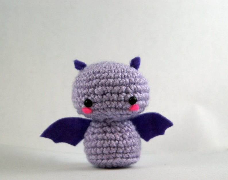 Crochet Fritz the Fruit Bat, Amigurumi Bat Toy, Bat Plush Handmade image 1