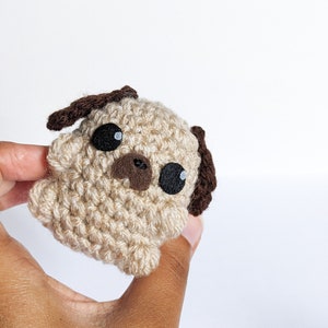 Baby Biscuit the Pug Amigurumi Dog Plush image 1