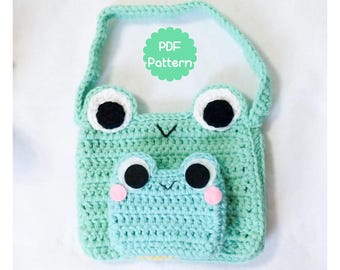 PDF Crochet Pattern Frog Purse and Wallet