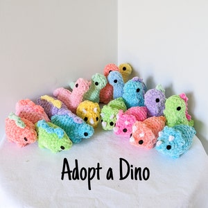 Adopt a Dinosaur Crochet Stuffed Animal - Made to Order