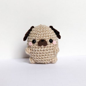 Biscuit the Crochet Pug Amigurumi Plush Toy