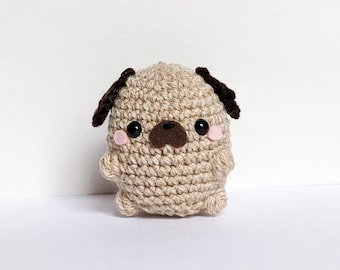 Biscuit the Crochet Pug Amigurumi Plush Toy