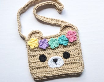 Crochet Bear Bag Flower Bear