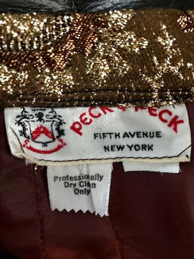 SALE-Vintage Brocade Gold Metallic Paisley Maxi Skirt 1960/'s-1970/'s Peck /& Peck 5th Avenue NYC