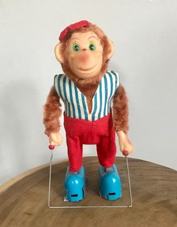 Salevintage French Monkey Jumping Toy Battery Operated Animated Moving Motor Animals Circus Souvenir Etsy