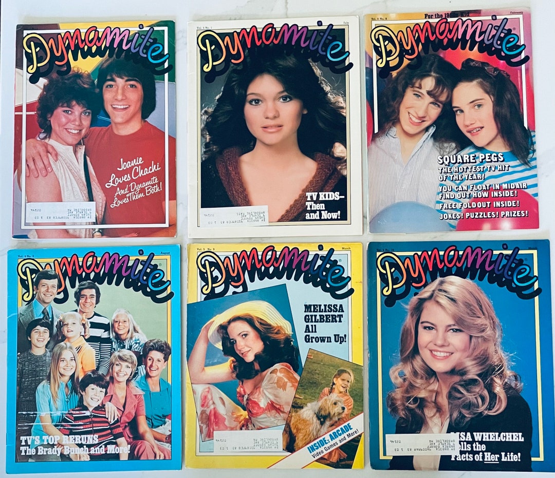ORIGINAL Vintage 1980s 6 Dynamite Magazines Classic TV Bill