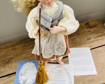 Vintage Cinderella Porcelain Doll in Original Box by Knowles, artist Diana Effner 1993