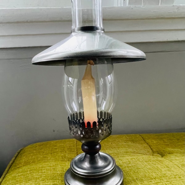 Pewter Hurricane Candle Holder Etsy