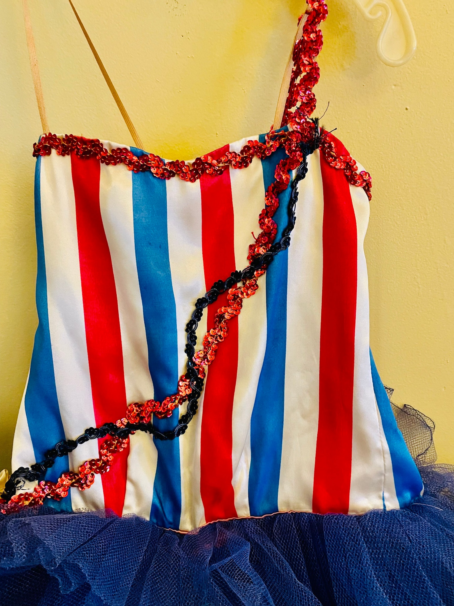 Salevintage Red White and Blue Dance Costume Dress With Tutu Etsy