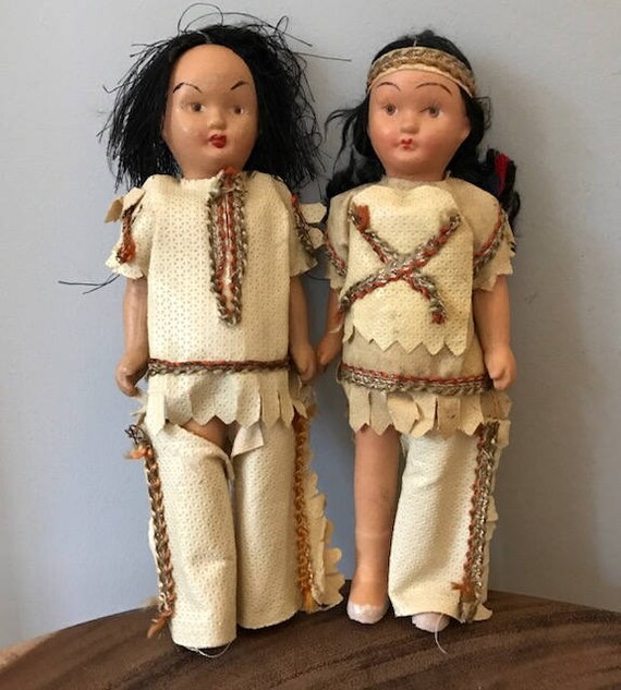 vintage native american dolls