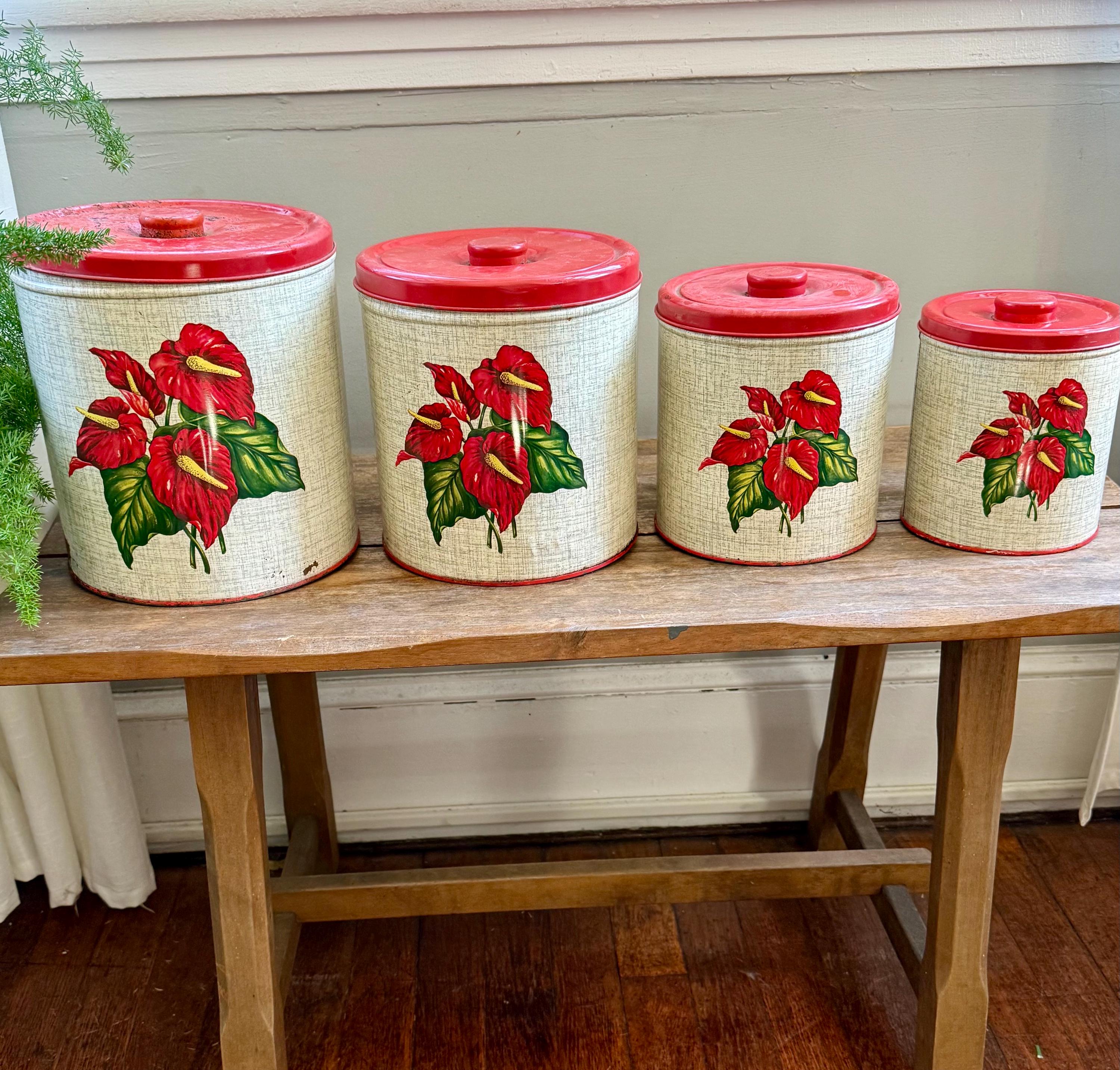 アメリカ 50s キッチン ブリキ缶セット アメリカ 50s キッチン ブリキ缶セット ヴィンテージレトロ食品缶詰