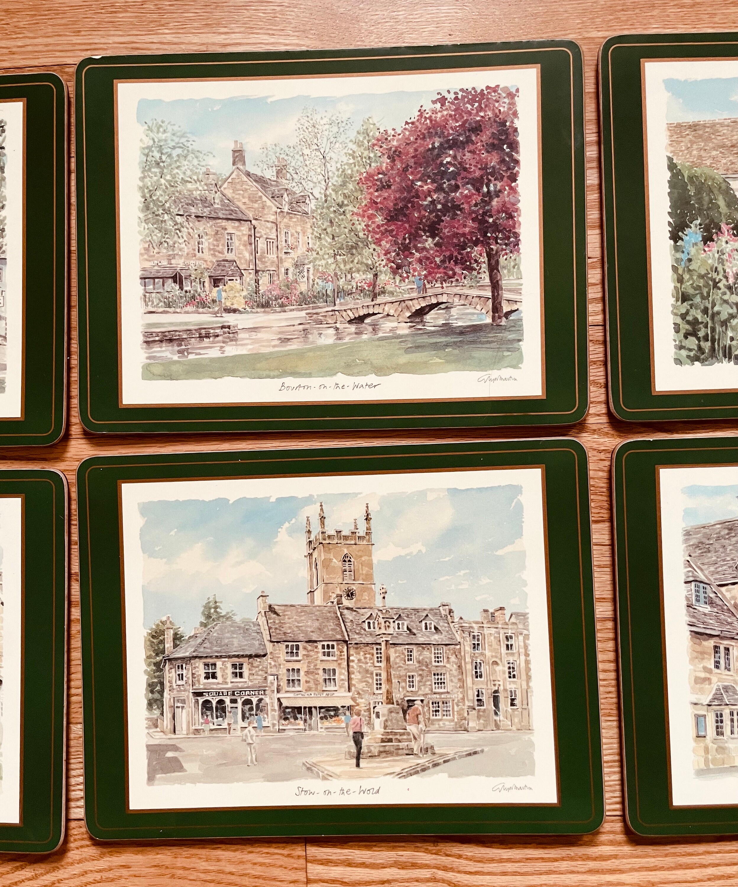 Vintage Pimpernel Historic England Locations 6 Cork Placemats, Made in