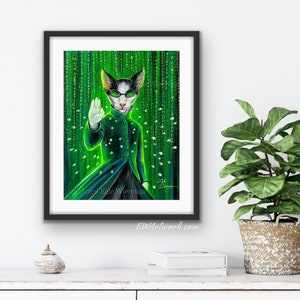 Giclée Prints & CANVASES, Meo, cat art please read Item details in Description below image 3