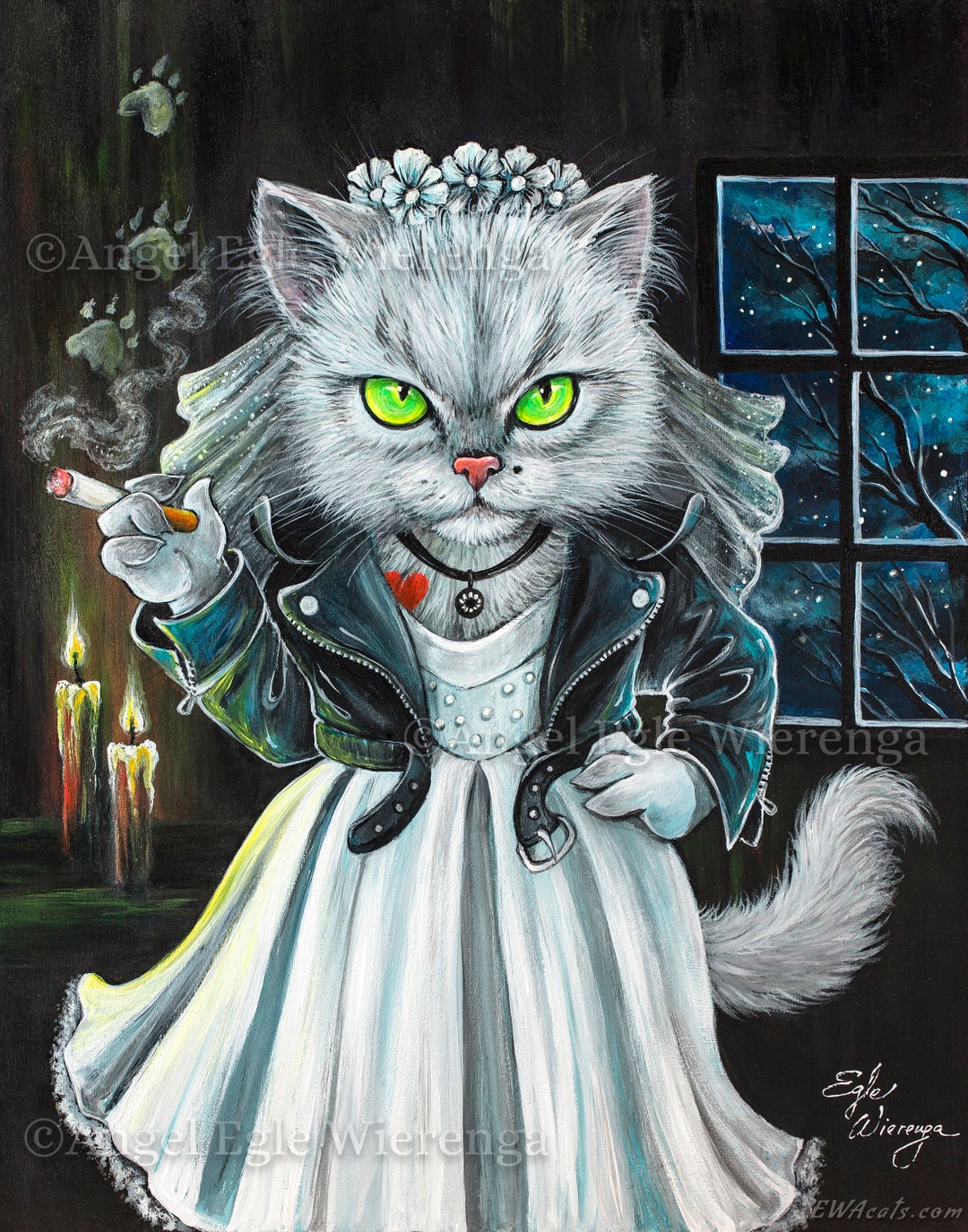 Tiffany Cooper Cat COBAIN 絵画 Tiffany cooper poster - cat cobain