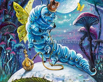 Giclée Prints & CANVASES, "Caterpillar"  (please read "Item details" in Description)