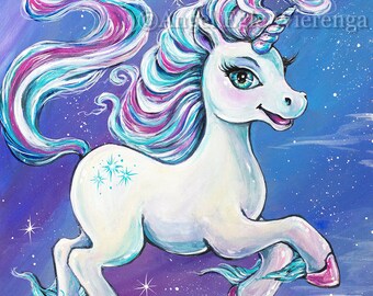 CANVASES, 8"x 10", "Unicorn" , End of Cycle, Giclée canvas, ready to hang, Only one left! (Pleas read description).