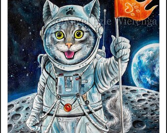 宇宙飛行士 猫とパグ アートパネル 2枚セット il_340x270.3172360114_3rj4.jpg
