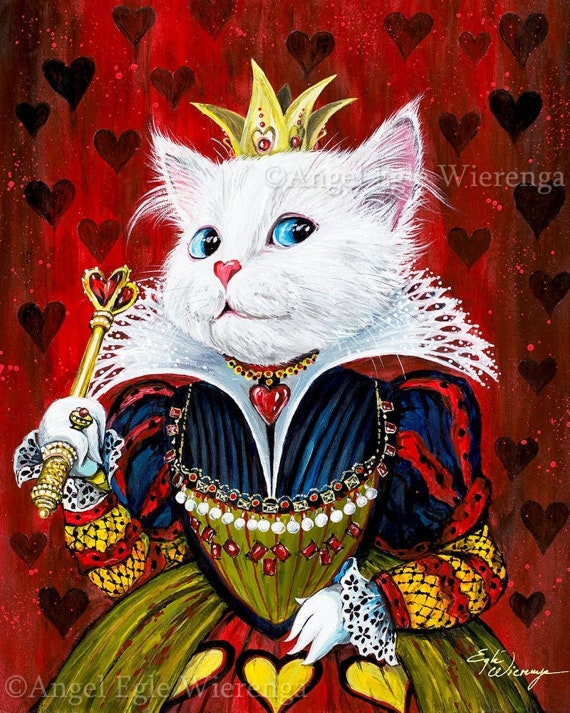 Gicl e Prints CANVASES queen of Cats Cat Art please Read