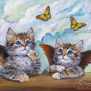 Giclée Prints & CANVASES &quot;The Sistine Kittens&quot;, Sistine Madonna, Cat art (please read &quot;Item details&quot; in Description below)