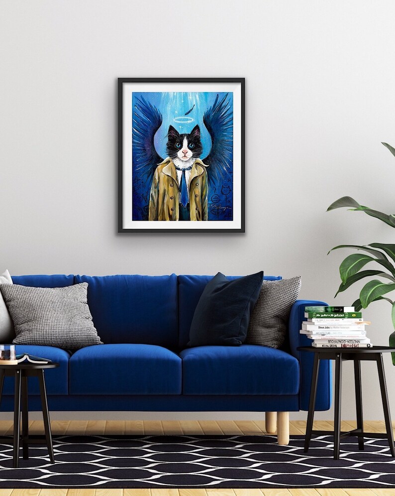 Cattiel 11x 14 and 12x 16 Art Prints 5x 7 Cat art by Angel Egle Wierenga 8x 10 Please read Description for details