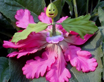Flower Sprite Fairy "Tapis" - Hand Crafted Figurine - OOAK - Beautiful!!