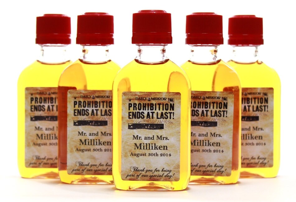Custom Fireball Mini Liquor Bottle Labels Prohibition | Etsy