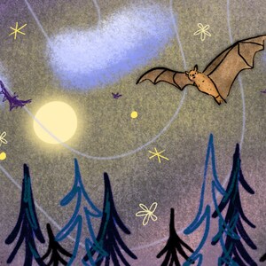 Night Sky Bats Print