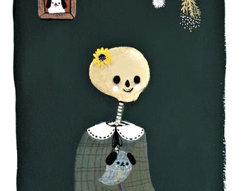 Skellie et son ghost Pup Print