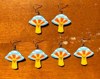Boucles d'oreilles champignon Sun Ray