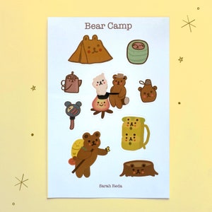 Bear Camp Vinyl Sticker Sheet