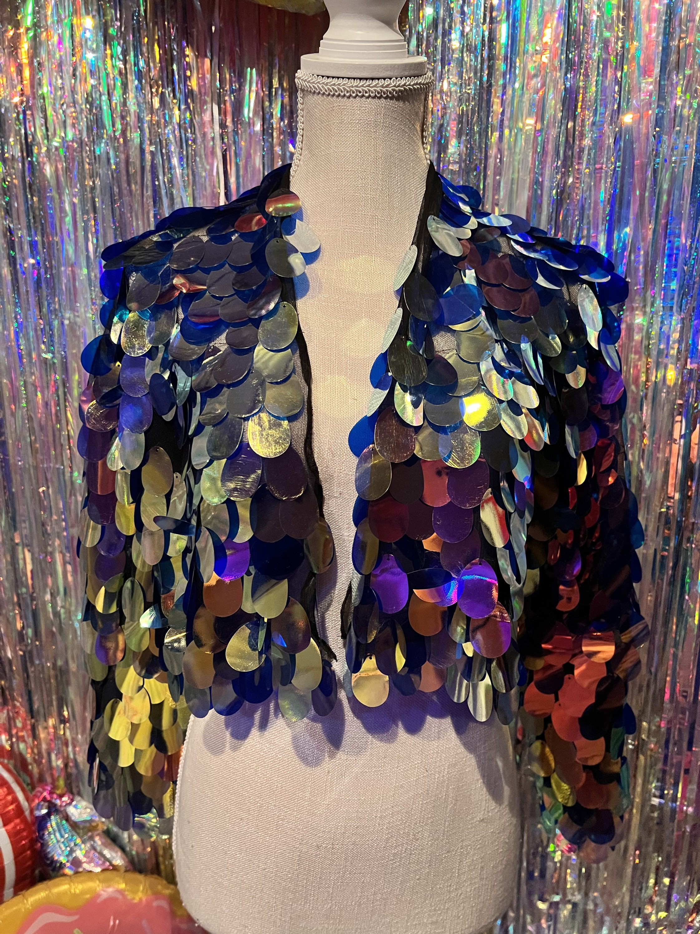 Holographic sequin deals jacket