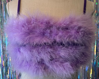 Y2K fluffy tops • feather top  • fairy  Costume• pixie Costume • y2k fashion • rave top • feather  top • more colors available