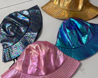 Holographischer Fischerhut - Kawaii Festival Streetwear