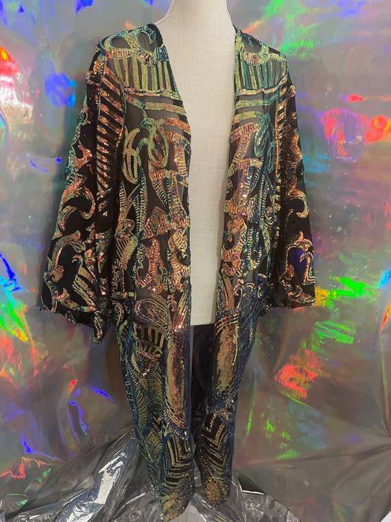 Robe cheap kimono sequin