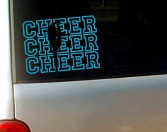 CHEER Decal for car! CHEERLEADER Vinyl sticker, Cheerleader sticker, Cheer Mom, Cheer life, I love cheer!