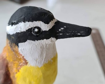 Great Kiskadee bird - realistic handmade bird ornament for home decorations