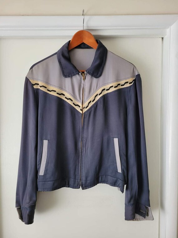 1950's Reversible Gabardine Jacket - Rare! Large Siz… - Gem