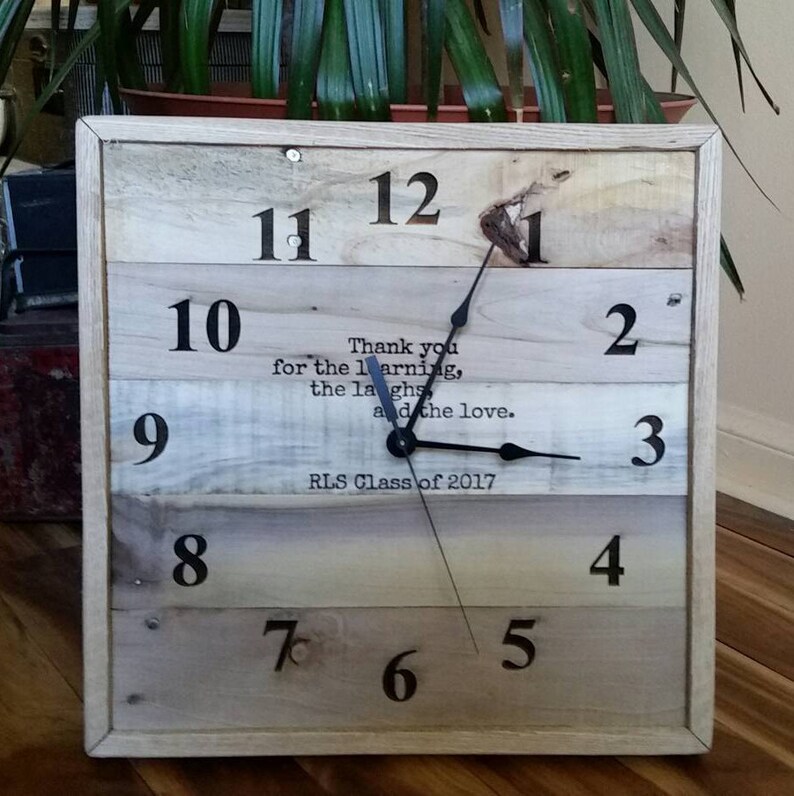 Personalized Laser Engraved Wall Clock Personalized Wall Clock Etsy