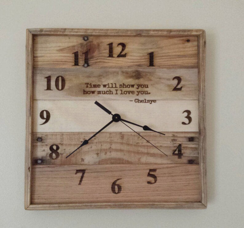 Custom Engraved Wall Clock Personalized Laser Engraved Etsy Australia