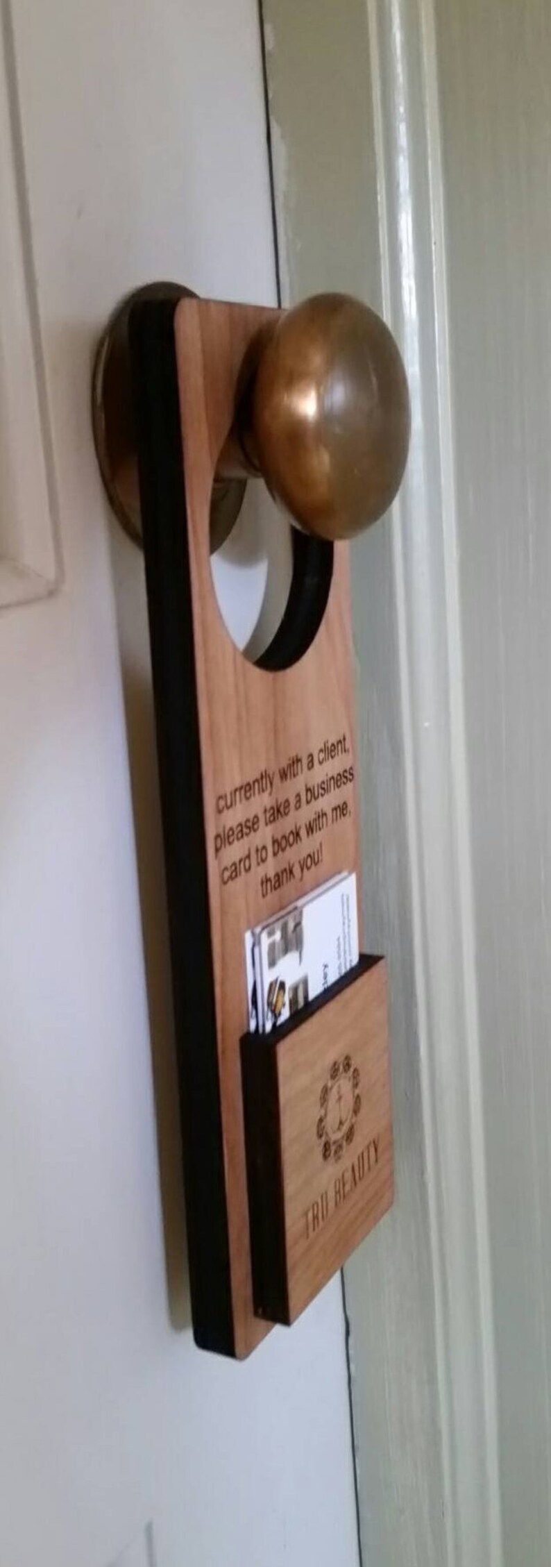 Door hanger for business cards counselor salon attorney Etsy