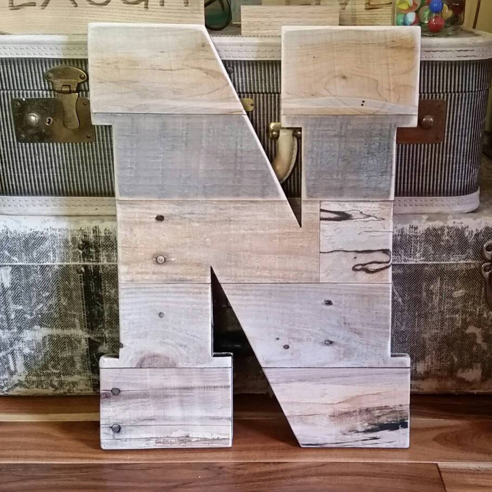 Reclaimed wood Pallet letter large wooden letter Rustic Home Etsy